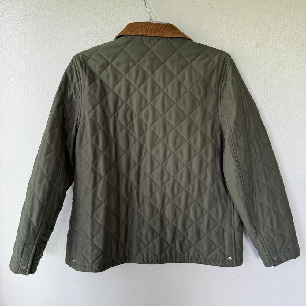 Ralph Lauren Olive Green Men’s Quilted Hunting jacket corduroy collar size L - Picture 10 of 12